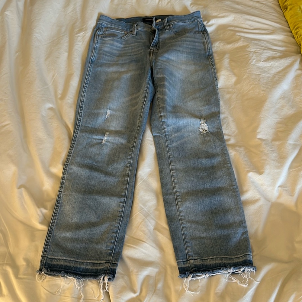 J.Crew skinny stretch, distressed jeans, size 28